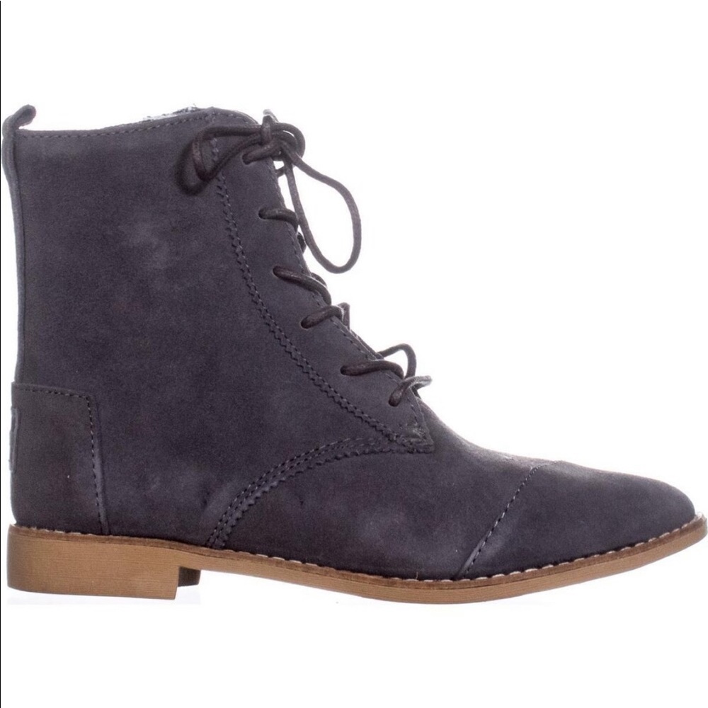 Toms Alpa lace up suede boots in gray size 11! - Picture 3 of 8